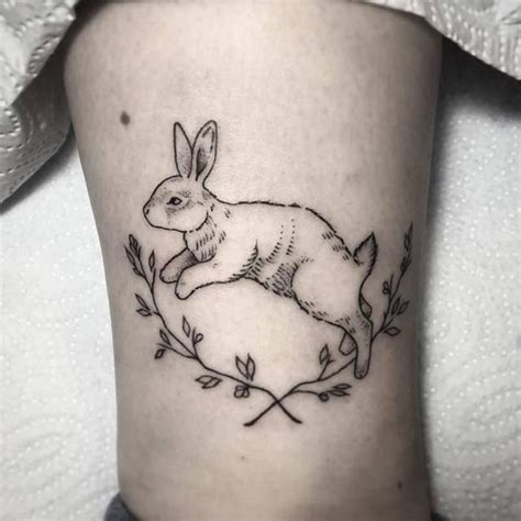 geometric bunny tattoo|135 Bunny Tattoos Filled with Cuteness